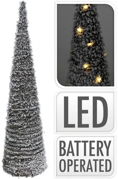 Zasnežený vianočný stromček s LED 80 cm