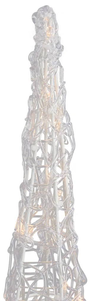 Vianočný stromček priehľadný 60 cm vrátane LED IP44 - Coni