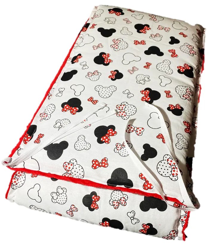 INTERMEDIC SK Mantinel do postieľky Mickey Mouse Red/minky červená
