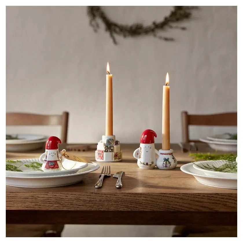 Keramický svietnik s vianočným motívom Hammershøi Christmas Father Elf – Kähler Design
