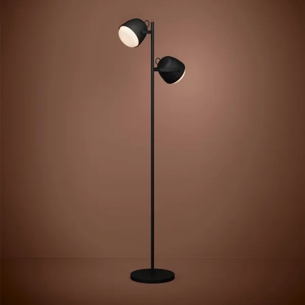 Eglo 390048 - Stojacia lampa UPANEMA 2xE27/28W/230V čierna