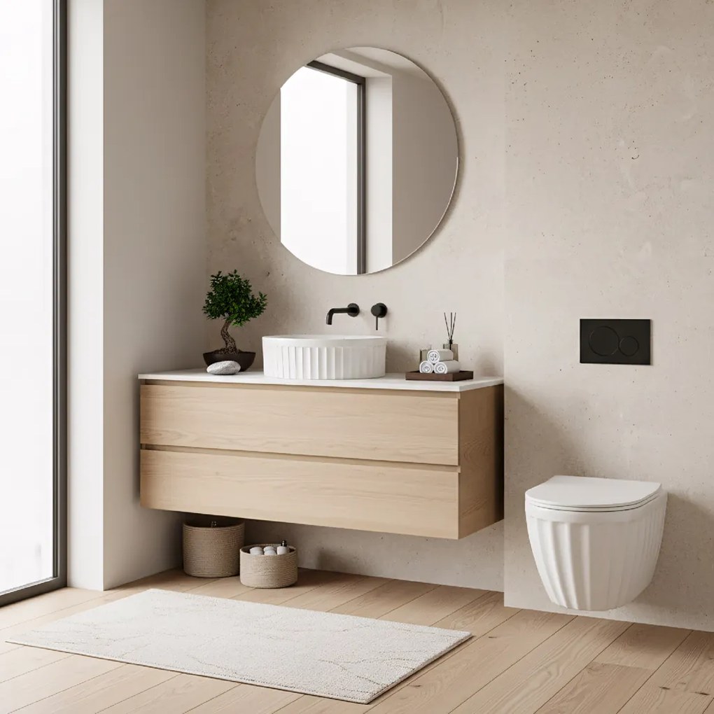 Závesná WC misa REA DUO Rimless Tornado, biela