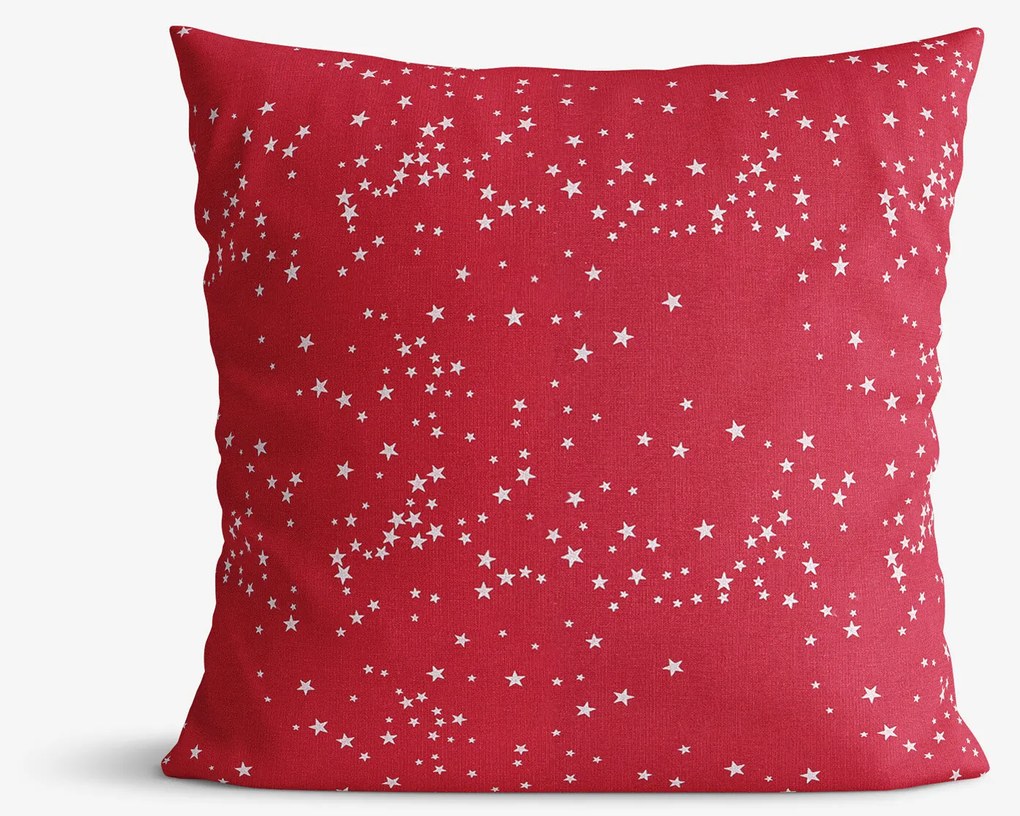 Goldea dekoračná obliečka na vankúš valencia - hviezdičky na červenej 50 x 50 cm