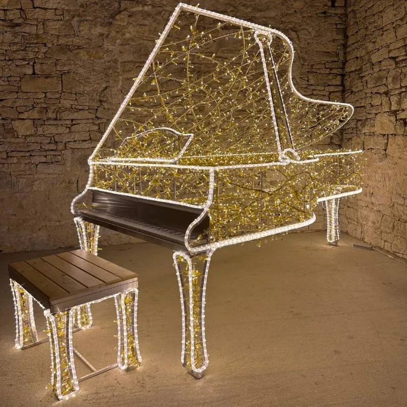 DECOLED LED světelný řetěz s krystalky, 8 m, zlatý kabel, Eco Fix, Flash