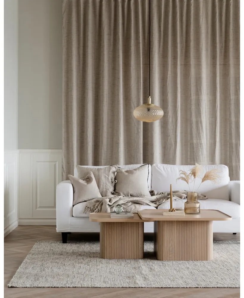 Prírodný odkladací stolík z dubového dreva Rowico Sullivan, 60 x 60 cm