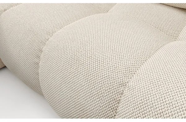 Rozkladacia rohová čalúnená sedacia súprava s úložným priestorom v tvare L ALMADA ľavá svetlo-béžová