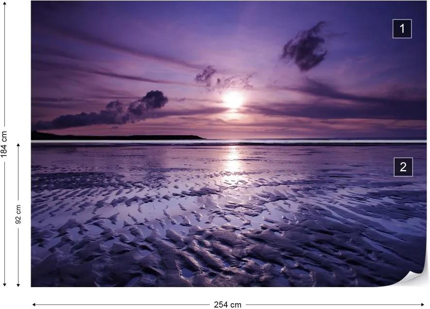 GLIX Fototapeta - Beach Sunset Vliesová tapeta  - 254x184 cm
