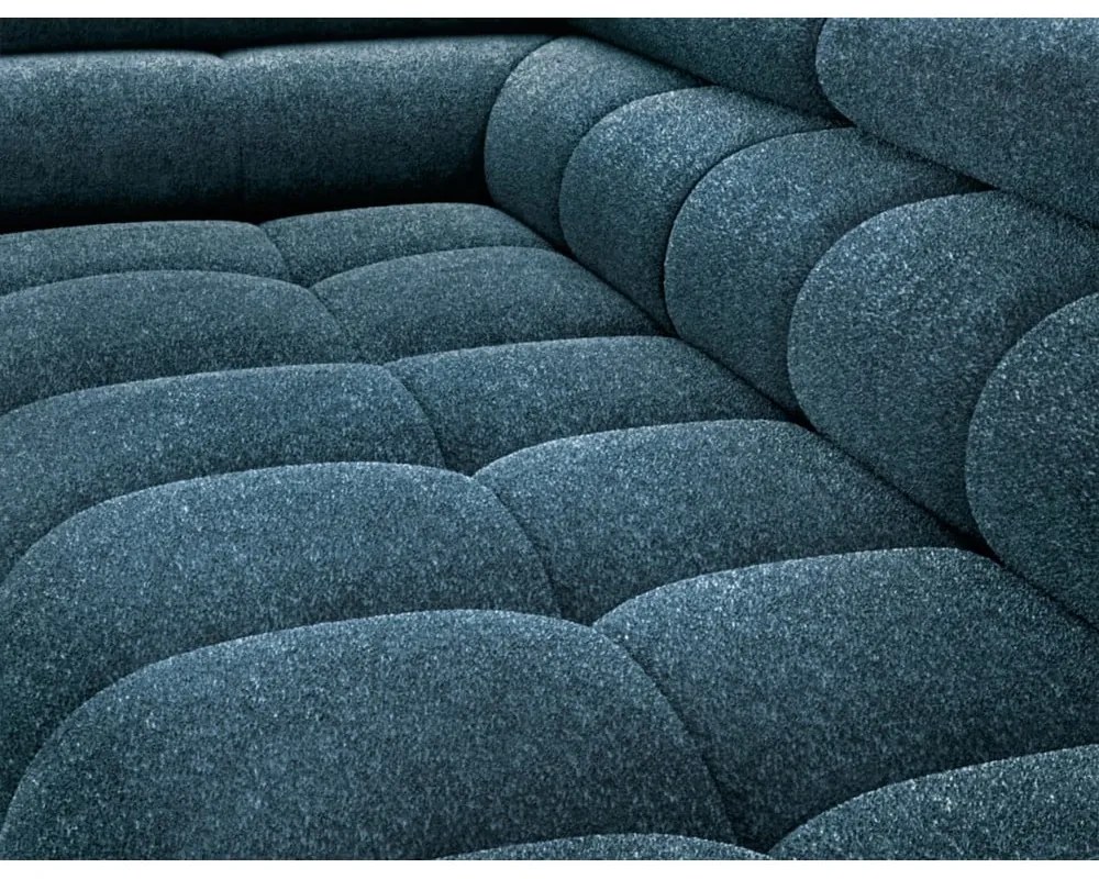 Modrá rozkladacia/s úložným priestorom rohová pohovka z textílie buklé (pravý roh/do L) Ferucce – ELTAP