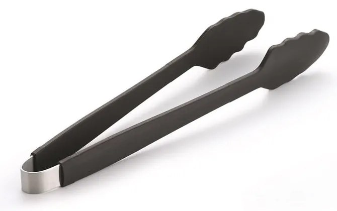 Sivé silikónové grilovacie kliešte LotusGrill