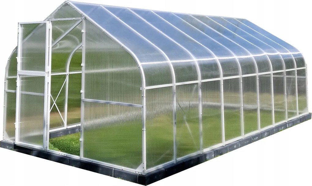 Záhradná Skleníková Jednotka 18M2 300X600 Ptf Poľsko Biela