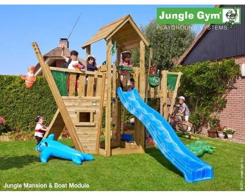 Ihrisko Jungle Mansion so šmykľavkou a modulom Boat