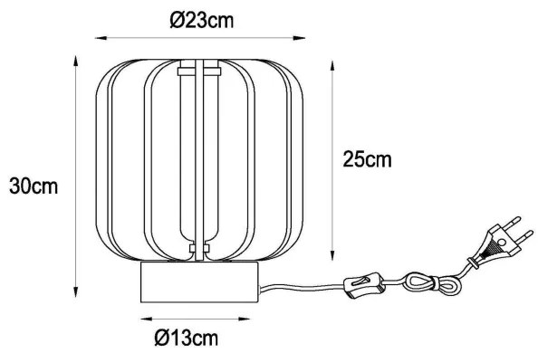 Lucide 45592/01/36 - Stolná lampa RAFAL 1xE27/40W/230V čierna/šedá