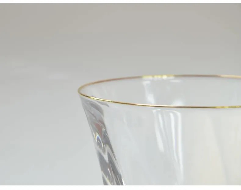 BOHEMIA JIHLAVA TRIANGLE GOLD POHÁR NA WHISKY 320ML SADA 6 KS