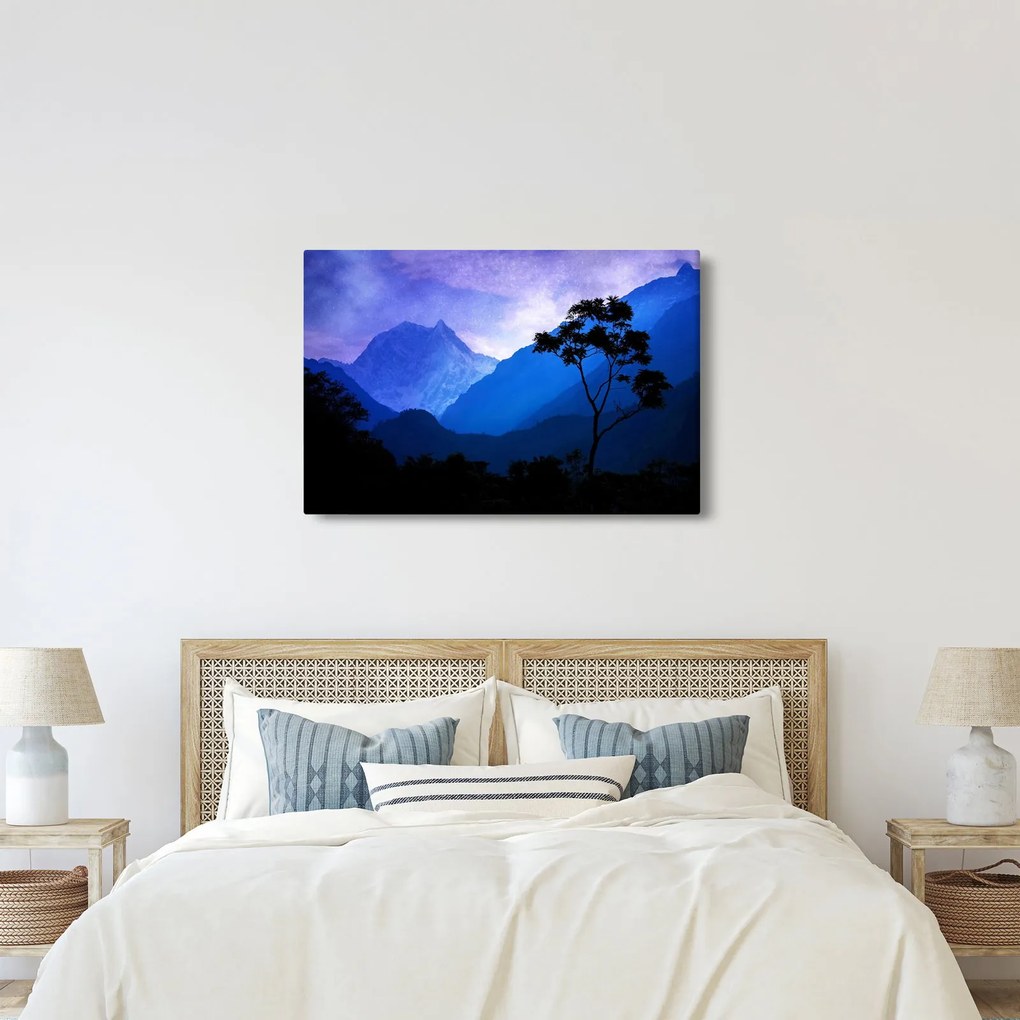 Obraz - Nočné nebo v Nepále (90x60 cm)