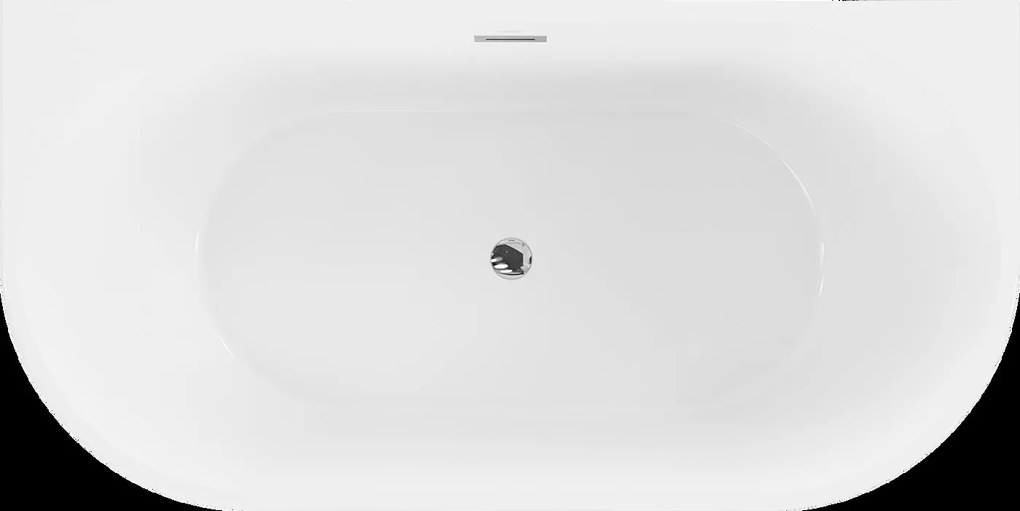 Mexen Oval, voľne stojaca vaňa 150x75 cm + sifón automat, biela, 52671507500