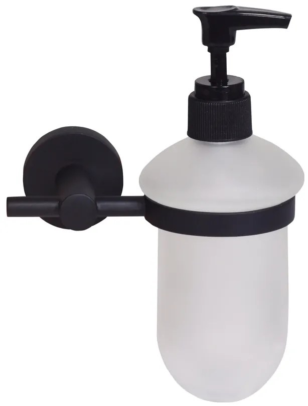 BISK Erga FOR YOU, dávkovač mydla na stenu, čierna matná, ERG-08253