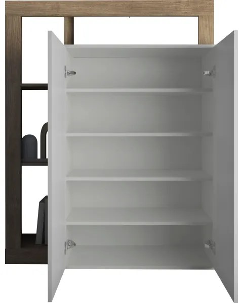 Skriňa LENOR biela/svetlý dub