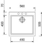 Granitový drez Sinks CUBE 560 Milk