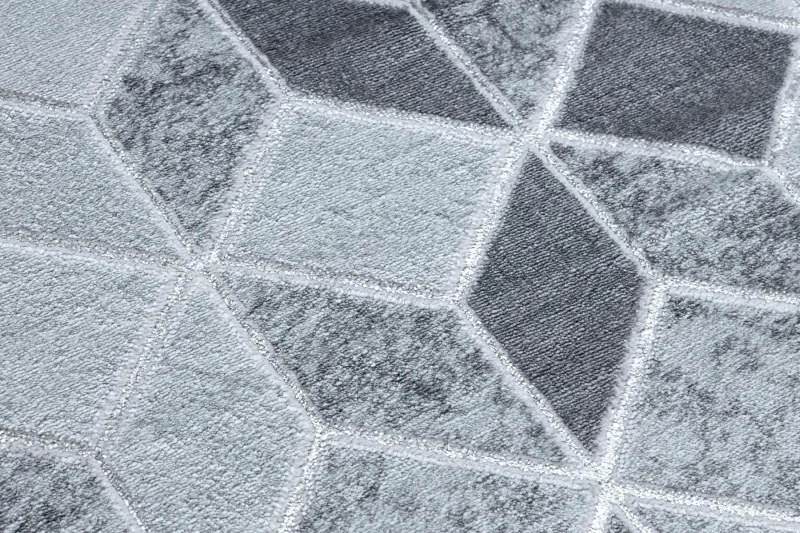 Moderný MEFE koberec B400 vzor kocka, geometrický 3D, sivý