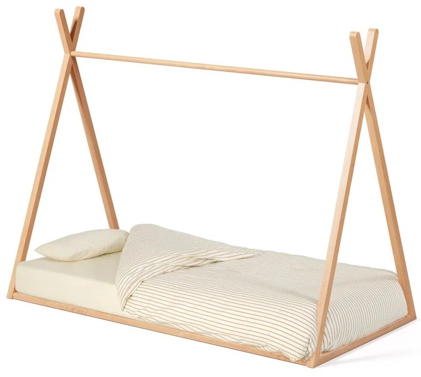 Domčeková detská posteľ z bukového dreva s roštom 90x190 cm v prírodnej farbe Maralis – Kave Home