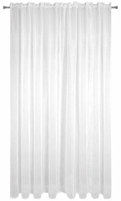 Biela voálová záclona na páske LUCIA 400x270 cm
