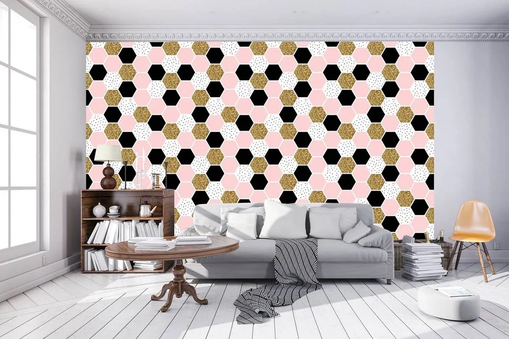 Fototapeta - Šesťuholník mozaika (152,5x104 cm)