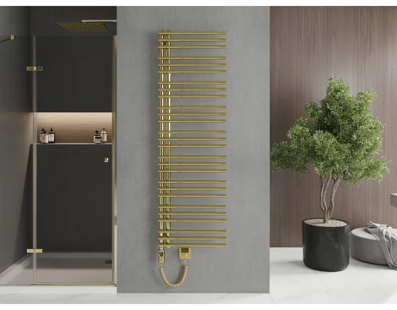 Mexen Neptun, elektrické vykurovacie teleso 1600 x 500 mm, 600 W, zlatá lesklá, W101-1600-500-2600-50
