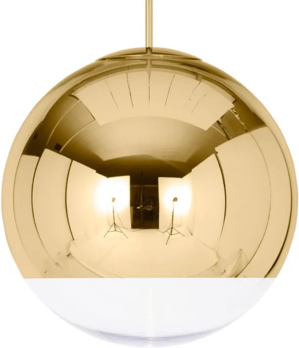 Tom Dixon Závesná lampa Mirror Ball 50 cm, gold MBB50G