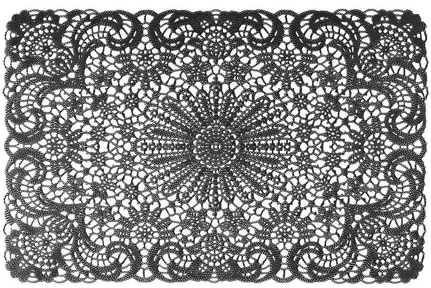 Podložka pod tanier Lace, 45x30 cm čierna ar-mata-lace-czar