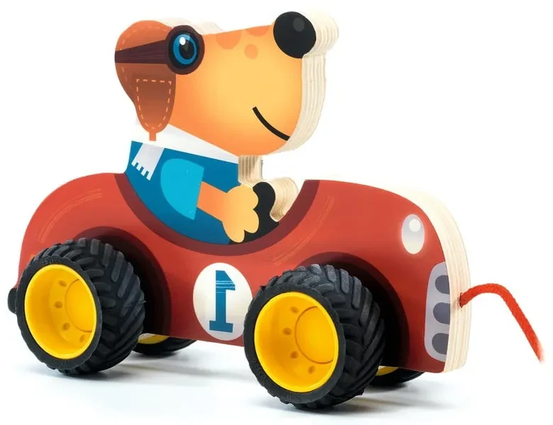 Detská drevená hračka na povrázku Djeco Formule