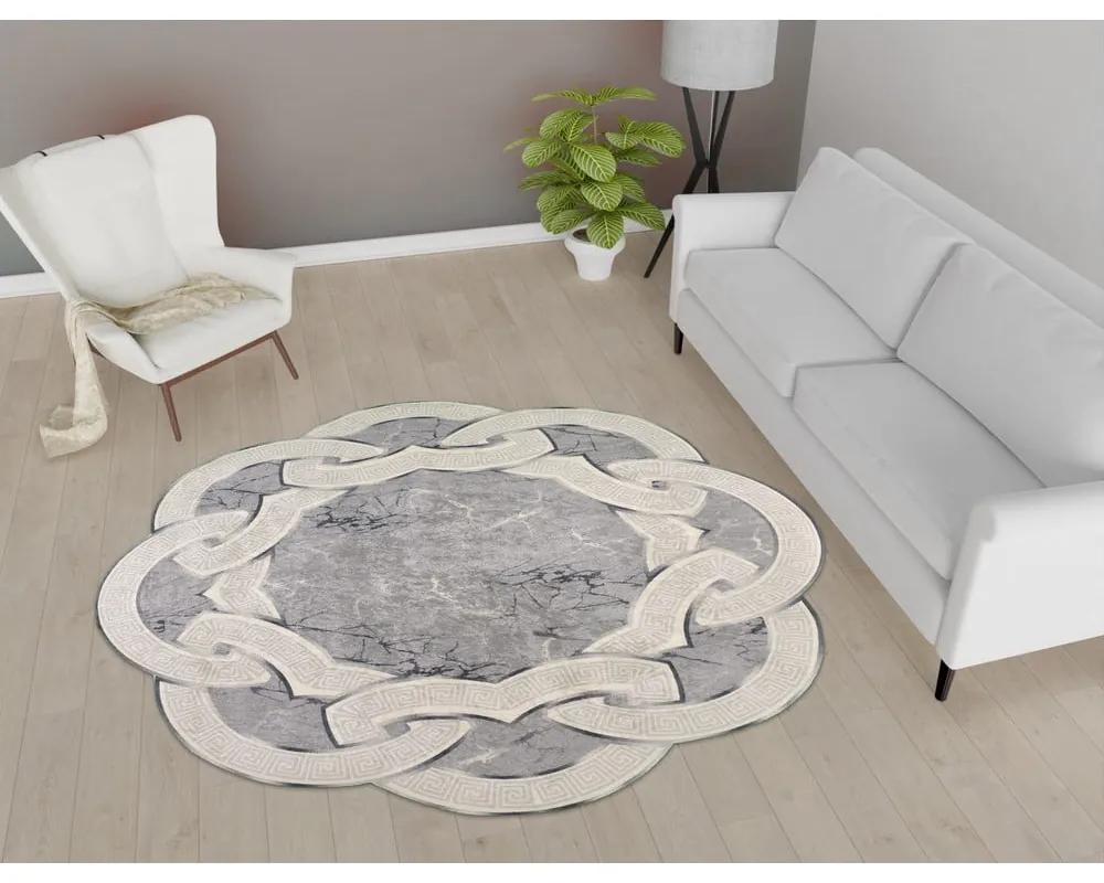 Sivý okrúhly koberec ø 100 cm - Vitaus