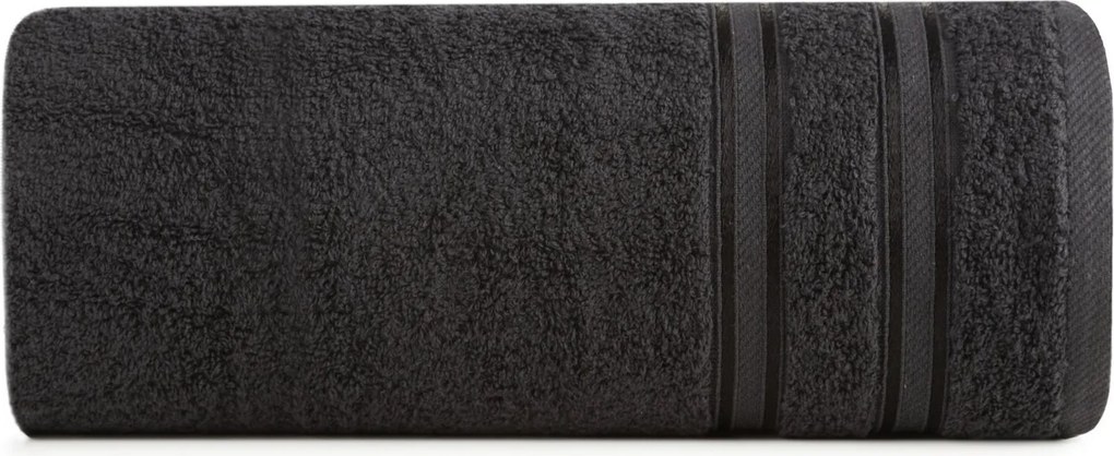 BAVLNENÝ UTERÁK MANOLA SADA 6KS 50X90 CM ČIERNA