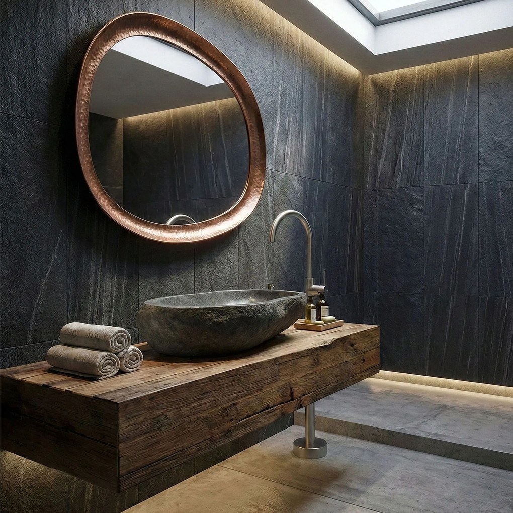 Rea Lungo, voľne stojaca umývadlová batéria, brúsená oceľ, REA-B4305