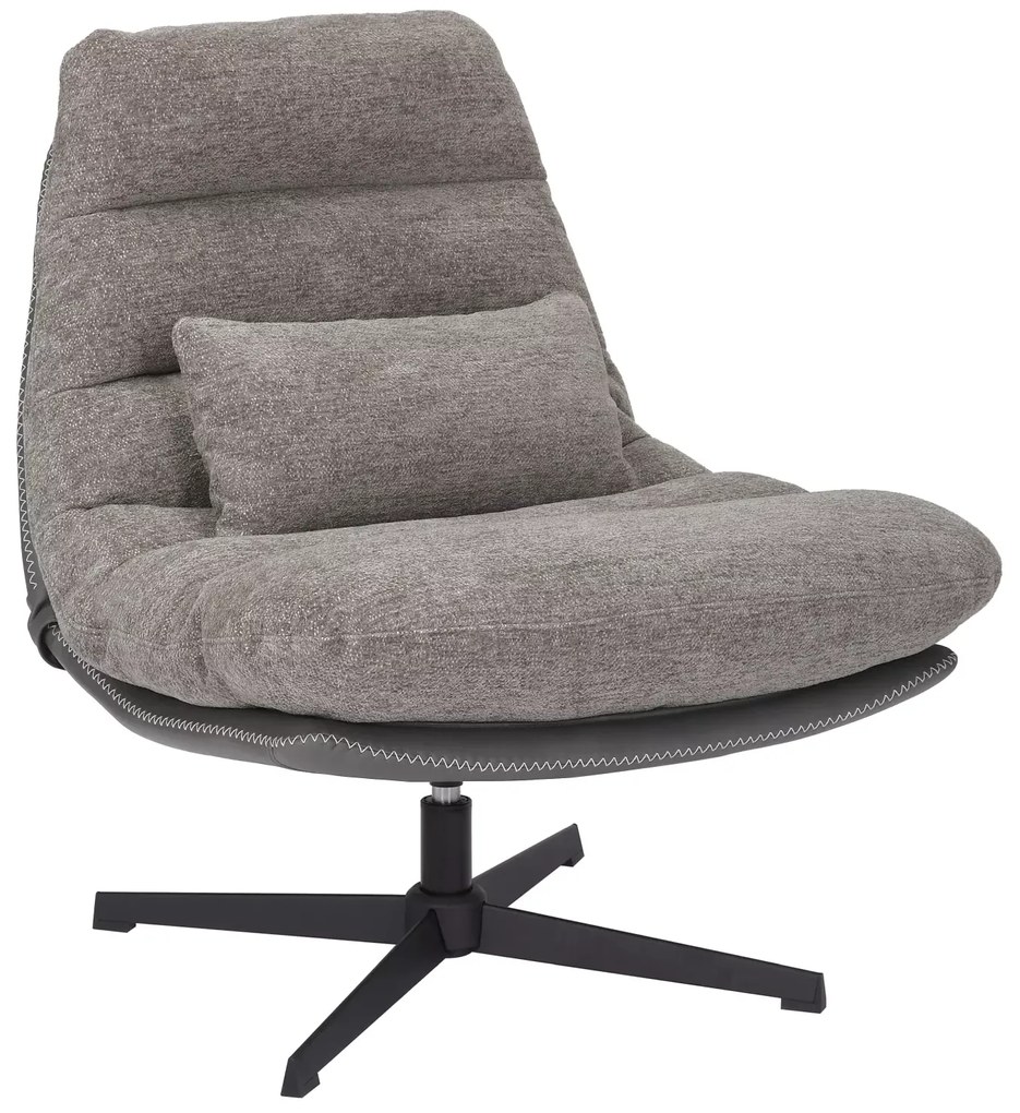 Relaxačné otočné kreslo FELICIA RAVEN sivé