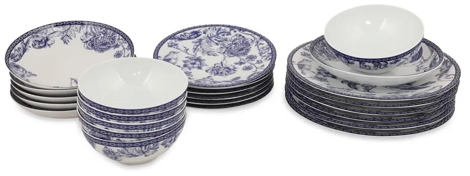 24-dielna súprava porcelánového riadu Kütahya Porselen Flowers