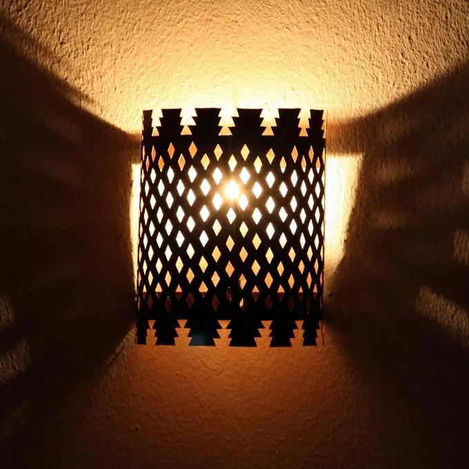 Ručne kovaná nástenná lampa 22 cm