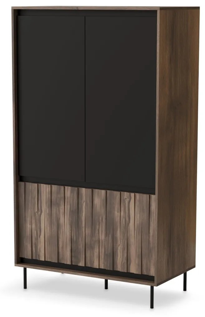 Šatní skříň Swing 102 cm ořech/černá