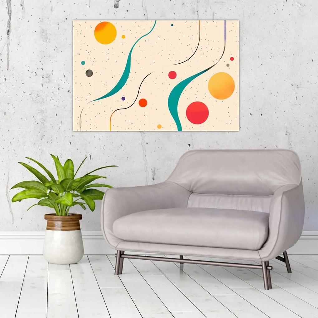 Obraz - Minimalistická farebná ilustrácia (90x60 cm)
