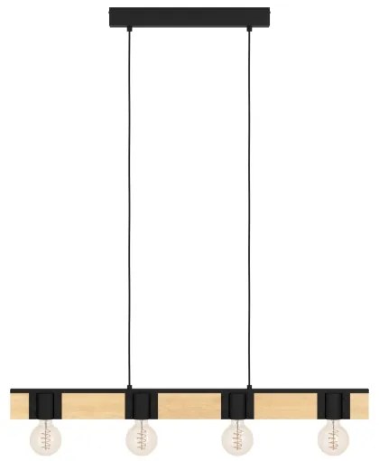 Eglo 43902 - Luster na lanku BAILRIGG 4xE27/40W/230V