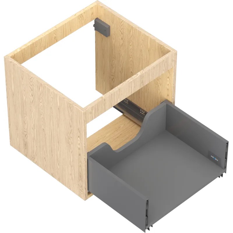 Mexen Box-A, závesná skrinka 50 cm, 1 zásuvka, dub, 91AX0-0500-470-1-81