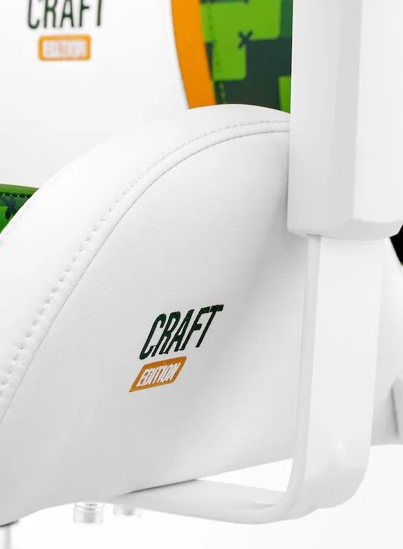 Herné kreslo Diablo X-One 2.0 Craft Normal Size: Bielo-zelené Diablochairs