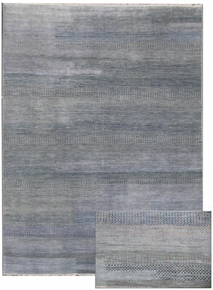 Diamond Carpets koberce Ručne viazaný kusový koberec Diamond DC-MCN Silver / light blue - 305x425 cm