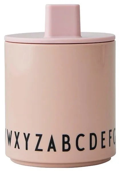 Ružový detský hrnček Design Letters Eat &amp; Learn