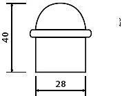 Dverná zarážka TWIN G 1001 (A - mosadz lesklá), Twin A (mosadz leštená)