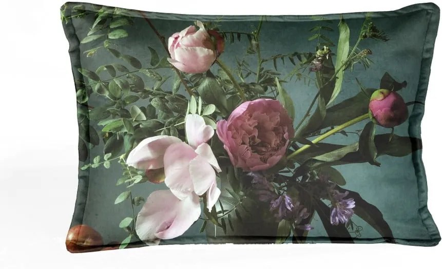Farebná dekoratívna obliečka na vankúš Velvet Atelier Botanical, 50 × 35 cm