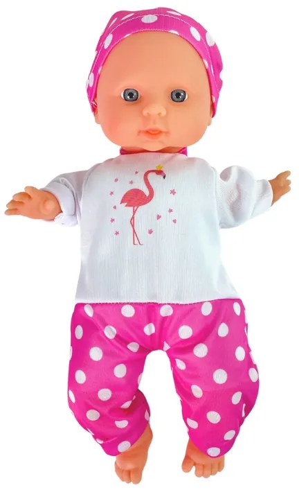 LEAN TOYS Bábika v ružovom pyžamku 30 cm