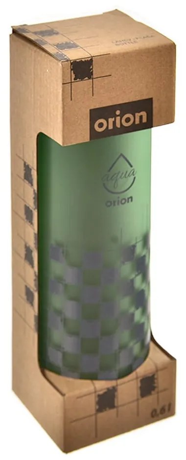 Zelená sklenená fľaša 600 ml Šachovnica – Orion