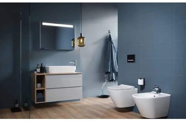 Cersanit K701-104 - Závesné WC s WC sedadlom CITY OVAL keramika/biela