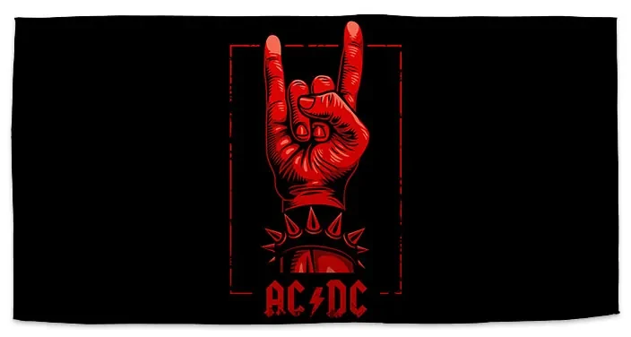 Sablio Uterák ACDC Červená ruka - 50x100 cm