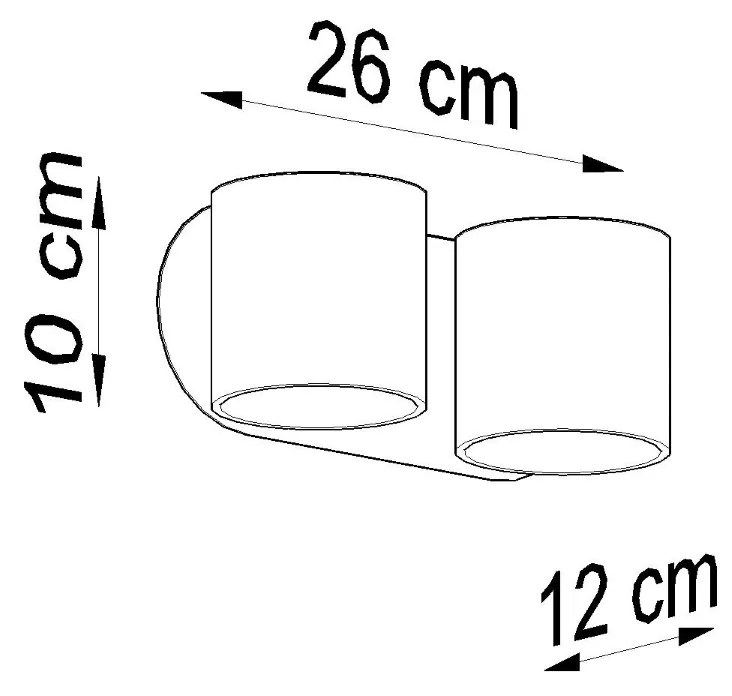 Nástenné svietidlo Orbis, 2x čierne kovové tienidlo